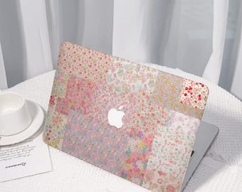 Patchwork Floral Patterns All New MacBook Case for 2025 Pro 14/16, Personalized Macbook Case, Protective Laptop Cover For MacBook Air 13/15