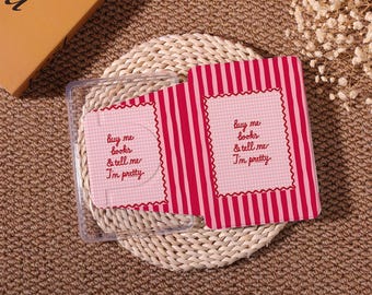 Pink Stripes & Gingham 'Buy Me Books' Quote 360 Kindle Case,Custom KPW Case,Kindle 10/11/12th Case,Detachable 360Kindle Case,Book Lover Gift
