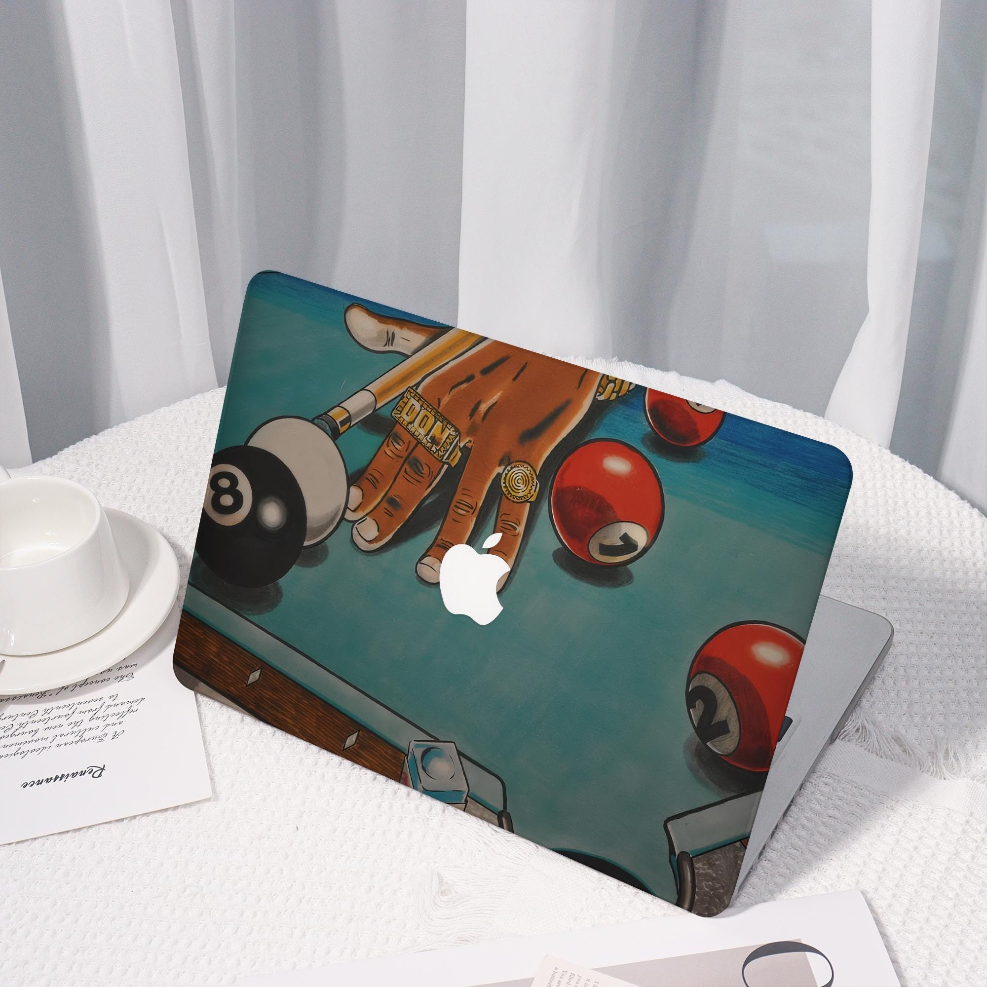 Billiards Themed All New MacBook Case for 2025 Pro 16, Personalized Macbook Pro 13 inch, Protective Case Laptop Cover For MacBook Air 13/15