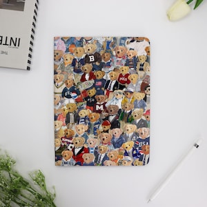 Teddy Bears iPad Case with Apple Pencil Holder for iPad 10 9 8 7 10.9", iPad Air 6 5 4, iPad Pro 11" M4 M2,iPad Case Cover 2022/2021/2020