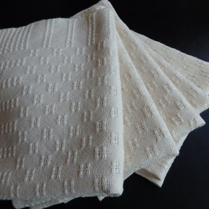 Handwoven Organic Cotton Lace Towel /Kitchen Towel / Tea Towel / Dish Towel / Decorative Towel / Gift / Neutral Natural Color image 6