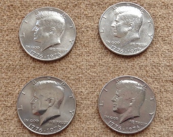 Kennedy Half Dollar 1776-1976 Coins With No Mint Mark Collectible Rare