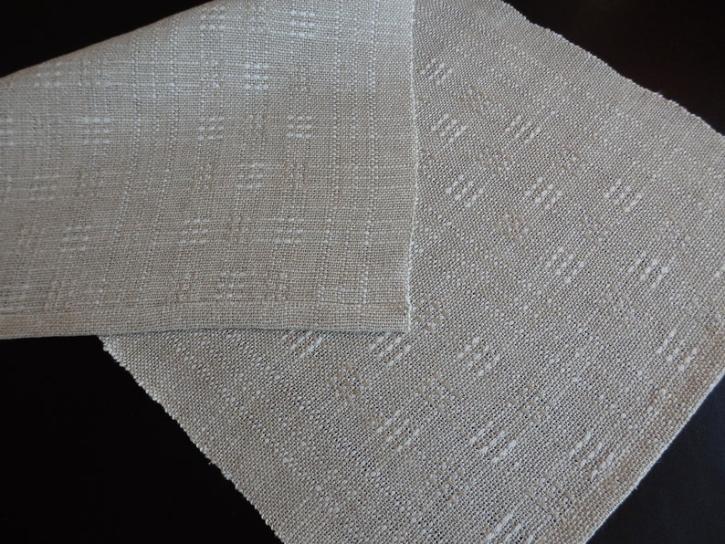 Table Runner Handwoven in Linen Lace image 4