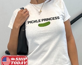 Camiseta de bebê princesa picles Y2K, camiseta fofa de picles, camiseta amante de picles, camiseta retrô gráfica de picles, estilo Y2K, camiseta de bebê moderna, estética do Pinterest