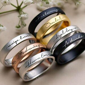 Personalized Handwriting Ring-custom Handwriting Ring-actual ...