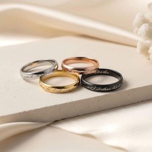 Personalized Handwriting ring-Custom Handwriting ring-Actual handwriting ring gift-Engraved handwriting ring-Handwriting keepsake ring.