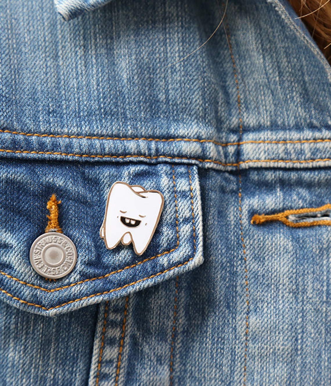 Tooth Lapel Pin Etsy
