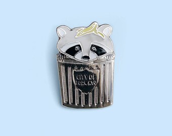 Trash Panda Raccoon Lapel Pin