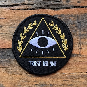 Trust No One Iron-on Patch image 1