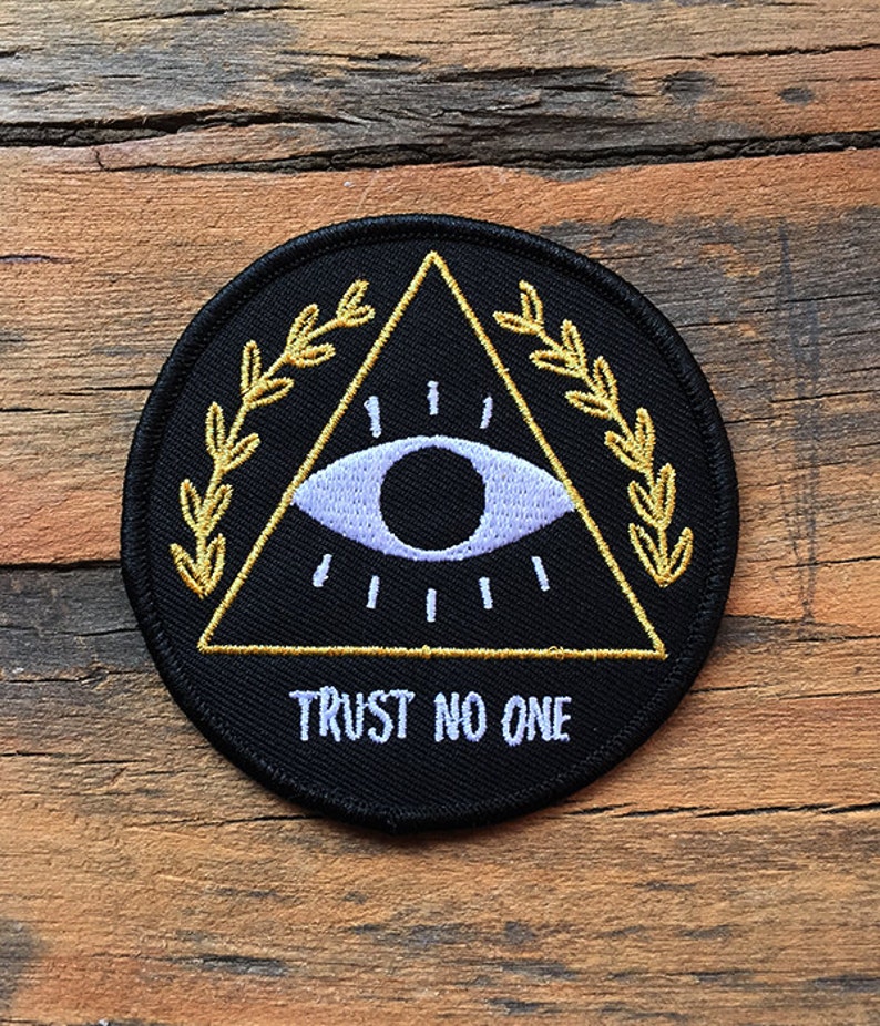 Trust No One Iron-on Patch image 1