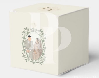 Personalised Nikkah Favour Boxes | Custom Wedding Favours | Neutral | 5cm