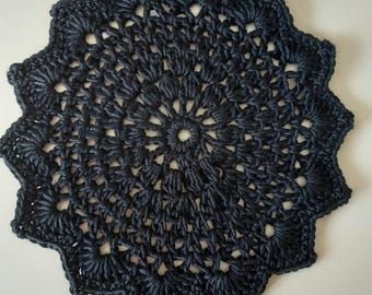 Tapete de mesa mandala de ganchillo: Tapete mandala (23 cm) Manualidades