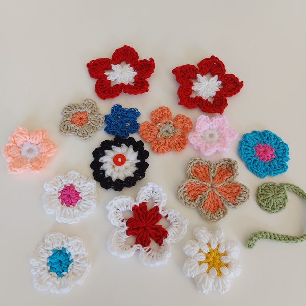 Crochet Flowers - Fifteen in Total - Crafts - Embellishments
