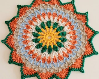 Mandala - Table Mat - Center Piece - Doily - Cotton - Crochet - Home Accessories