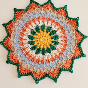 Mandala Table Mat Center Piece Doily Cotton Crochet Home Accessories image 5