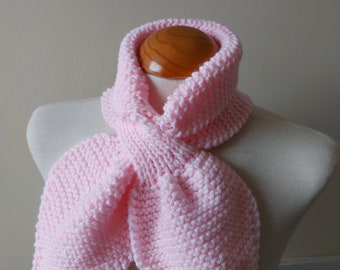 Ascot Bow Scarf in a Baby Pink Colour - Ascot Bow Scarf - Miss Marple Scarf - 1940's Style Scarf - Womens Accessories