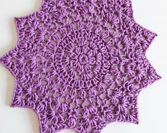 Mandala Table Mat - Doily - Table Mat - Mandala - Purple