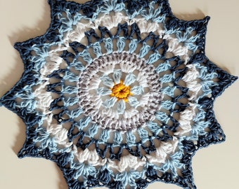 Mandala - Table Mat - Doily - Table Mat - Mandala - Blue Mixture