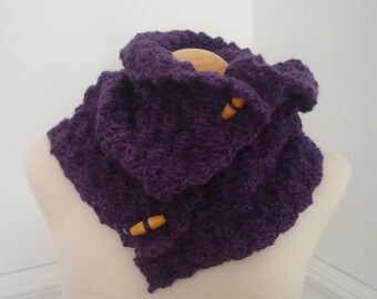 Cowl - Woman Accessories - in the color purple Plum - Scarf - Neck wear