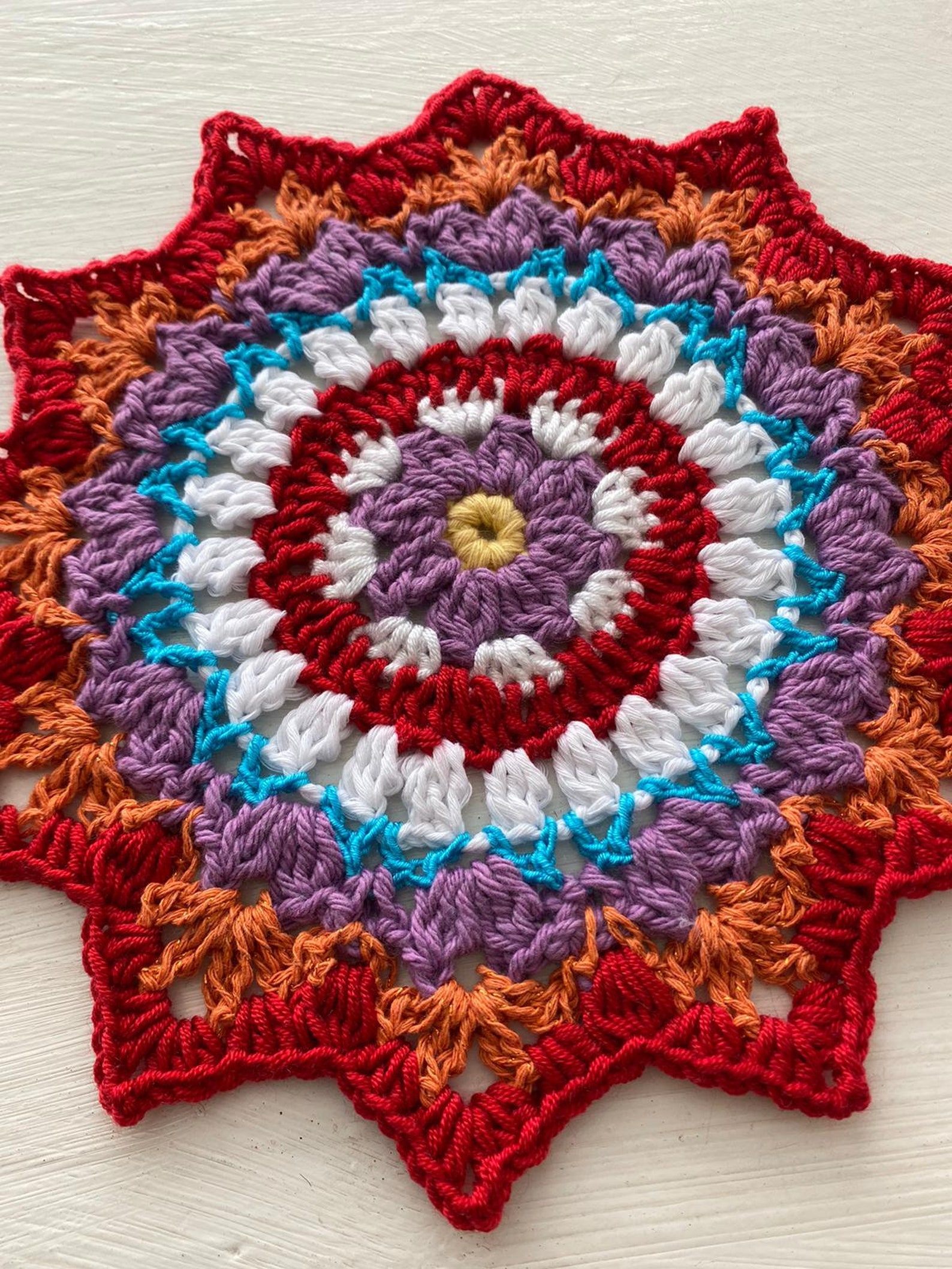 Mandala Table Mat Center Piece Doily Cotton Tablemat Etsy