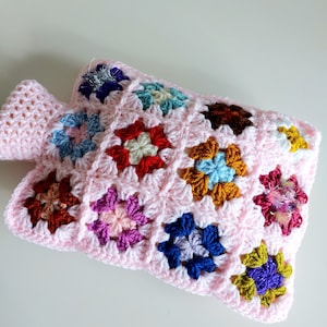 Hot Water Bottle Cover - Cosy - In Shades of a Pale Pink - Bedroom Accessories - Patchwork Design