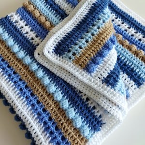 Baby blanket - Car seat blanket -  Baby Blanket Designed in shades of Blue colours - Baby Boy - Baby Girl