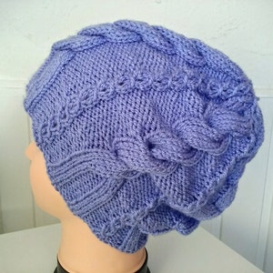 Slouchy Hat - Over sized Beanie - Accessories in the color Bluebell Purple - Woman Accessories