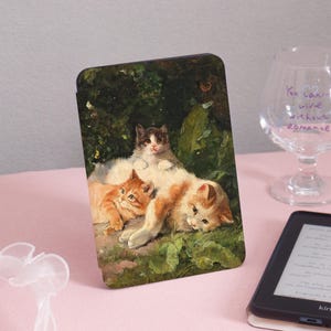 Cat Nature Painting Kindle Case Kindle Gen11 6Inch 2019/2024,PaperWhite 6.8&#39;&#39; 5/7th 2013 Cover,Clear Back Sleeve,Personalized Gift for Her