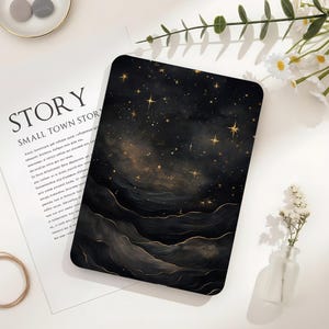 Celestial Starry Sky Kindle-fodral Kindle Gen 11 6 tum 2019/2024, Kobo-omslag, pappersvitt 6,8 tum 5/7:e 2013-omslag, genomskinligt bakstycke, boklig present