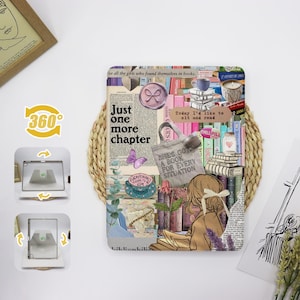 Book Lover Collage 360 stopni obrotowy stojak etui na iPada iPad 9,7" 10,2" 10,9" 11" 12,9", iPad Air 6 Pro 2022 2024 iPad mini 6, prezent dla mamy