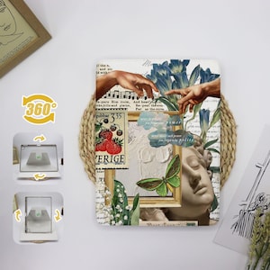 Vintage Aesthetic 360 Degree Rotate Stand iPad Case Cover For iPad 9.7&quot; 10.2&quot; 10.9&quot; 11&quot; 12.9&quot;,iPad Air 6 iPad Pro iPad 2022 2024 iPad mini 6