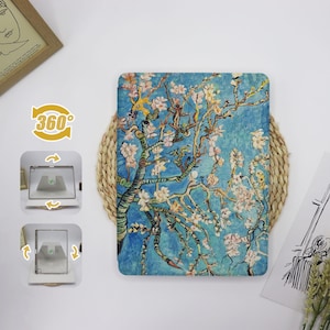 Almond Blossom 360 Degree Rotate Stand iPad Case Cover For iPad 9.7&quot; 10.2&quot; 10.9&quot; 11&quot; 12.9&quot;iPad Air 6 3 4 iPad Pro iPad 2022 2024 iPad mini 6