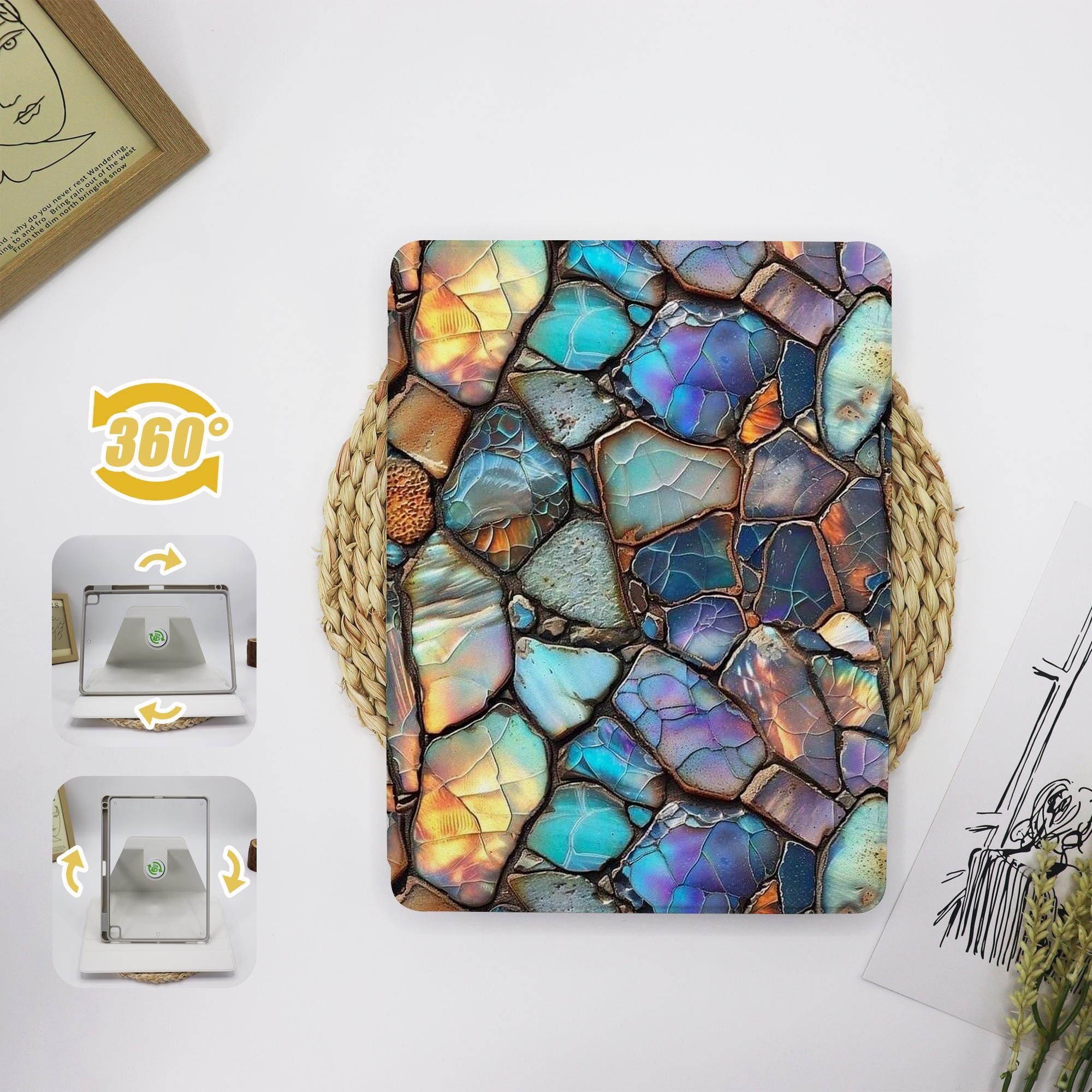 IPad Pro 2020 Custodia Custodia Con Supporto E Glitter Per IPad - Foto 6