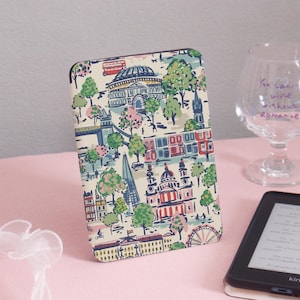 Quirky Cityscape Kindle Case Kindle Gen11 6Inch 2019/2024,PaperWhite 6.8&#39;&#39; 5/7th 2013 Cover,Clear Back Sleeve,Personalized Gift for Her