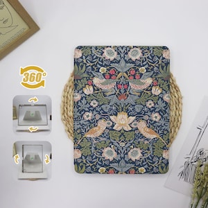 Retro Floral 360 Degree Rotate Stand iPad Case Cover For iPad 9.7&quot; 10.2&quot; 10.9&quot; 11&quot; 12.9&quot;,iPad Air 6 3 4 iPad Pro iPad 2022 2024 iPad mini 6