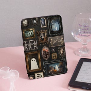 Halloween Mörk Vintage Kindle-fodral Kindle Gen11 6 tum 2019/2024, Kobo-omslag, pappersvitt 6,8 tum 5/7:e 2013-omslag, genomskinligt bakstycke, boklig present