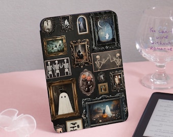Halloween Dark Vintage Kindle Case Kindle Gen11 6Inch 2019/2024,Kobo Cover,PaperWhite 6.8'' 5/7th 2013 Cover,Clear Back Sleeve,Bookish Gift
