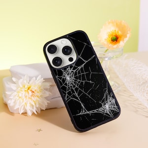 Dark Spider Web Phone Case, Phone Cover For iPhone 16 15 14 13 12 Pro Max Mini Case, iPhone PLUS Cover,Girly Phone Case Unique Gifts