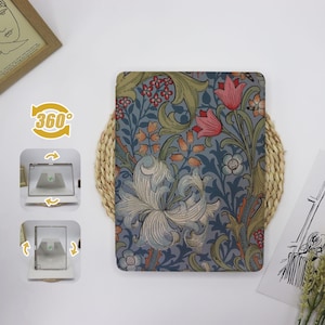 Retro Floral 360 Degree Rotate Stand iPad Case Cover For iPad 9.7&quot; 10.2&quot; 10.9&quot; 11&quot; 12.9&quot;,iPad Air 6 3 4 iPad Pro iPad 2022 2024 iPad mini 6
