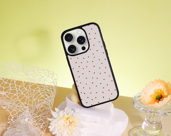 Cute Little Heart Phone Case, Phone Cover For iPhone 16 15 14 13 12 11 Pro Max Mini Case, iPhone PLUS Cover,Girly Phone Case Unique Gifts