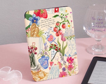 Verscheidenheid aan objecten Kindle-hoes Kindle Gen11 6 inch 2019/2024, PaperWhite 6,8-inch omslag 5/7 2013, doorzichtige achterkant, gepersonaliseerd cadeau voor haar
