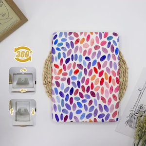 Watercolor Pattern 360 Degree Rotate Stand iPad Case Cover For iPad 9.7&quot; 10.2&quot; 10.9&quot; 11&quot; 12.9&quot;,iPad Air iPad Pro iPad 2022 2024 iPad mini 6
