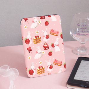 Cute Valentine Rabbit Kindle Case Kindle Gen11 6Inch 2019/2024,PaperWhite 6.8&#39;&#39; 5/7th 2013 Cover,Clear Back Sleeve,Personalized Gift for Her