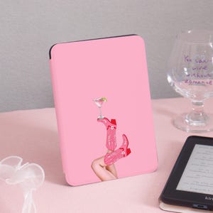 Cowgirl Boots Cocktail Kindle Case Kindle Gen11 6Inch 2019/2024,PaperWhite 6.8&#39;&#39; 5/7th 2013 Cover,Clear Back Sleeve,Personalize Gift for Her