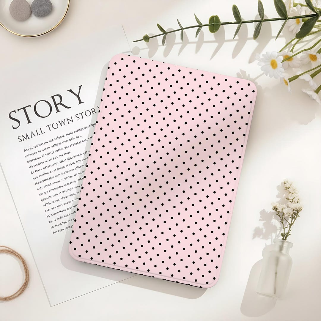 Pink Polka Dot Pattern Kindle Case Kindle Gen11 6inch 2019/2024,kobo ...
