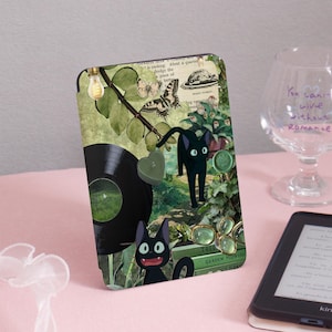 Cat Vinyl Record Book Kindle Case Kindle Gen11 6Inch 2019/2024,PaperWhite 6.8&#39;&#39; 5/7th 2013 Cover,Clear Back Sleeve,Personalized Gift for Her