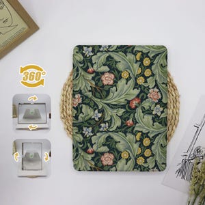 Retro Floral 360 Degree Rotate Stand iPad Case Cover For iPad 9.7&quot; 10.2&quot; 10.9&quot; 11&quot; 12.9&quot;,iPad Air 6 3 4 iPad Pro iPad 2022 2024 iPad mini 6