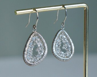 Kleine hangende oorbellen van 925 sterling zilver, gehamerde zilveren oorbellen, boho-chique sieraden voor vrouwen, Valentijnsdagcadeau