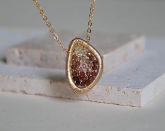 Natural stone pendant, gemstone necklace, handmade necklace, ideal jewelry gift for women, jewelry to give as a present