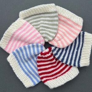 Hand Knit Stiped Infant Newborn Baby Hat Beanie Assorted Colors